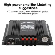 Car 400w 4 Channel Bluetooth Mini Hifi Power Amplifier Audio Stereo Amp Home Fm