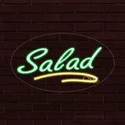 NEW "SALAD" w/UNDERLINE OVAL 28x16x1 INCH LED FLEX WINDOW/WALL INDOOR SIGN 34123
