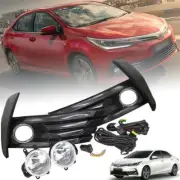 Fog Lamp Spot Light Black Set Kit For Toyota Corolla Altis E180 Sedan 2017-2019