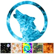 Wolf Howl Moon - Vinyl Decal Sticker - Multiple Patterns & Sizes - ebn6156