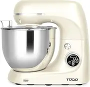TODO 1100W Electric Stand Mixer 5.3L Stainless Steel Bowl Heated Fermentation LCD Touch Screen Control
