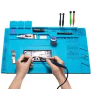 Soldering Station Mat Silicone Work Mat Heat Resistant 932°F Anti-Static