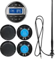Marine Bluetooth Receiver -AM FM Radio and 4 inch Waterproof Speakers(2 Pairs...