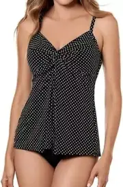 Miraclesuit Love Knot Underwire Bra Tankini Bathing Suit Top Size 10