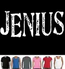 Funny T Shirts Jenius Genius t-shirt Smart no so smart Geek nerd Ladies Men's