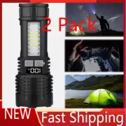 2 x 990000000Lumen Super Bright LED Flashlight Tactical Rechargeable Lights USA