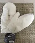 Sprigs Faux fur and Sherpa reversible mittens Cream & Mocha sm/med texting