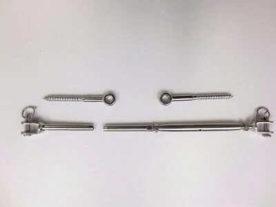 Stainless Steel Wire Rope DIY Balustrade Kit Jaw Swage Fork Turnbuckle -100 pack