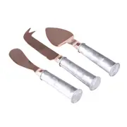 3pc Wilkie Brothers Galvanised Pate Spreader/Cheese Knife/Knives Set Rose Gold