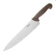 Cooks Knife Brown 250mm - Brown for Cooked Meat Hygiplas Kitchen Cafe Takeaway