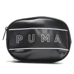 【PUMA】側背包 黑 皮革 英文LOGO 迷你 斜背包 小包包(07739101)