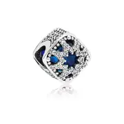 Authentic Pandora Square Blue Star Charm