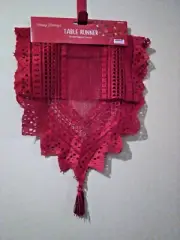 Happy Holidays Red Table Runner
