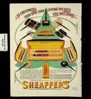 1937 Sheaffer's Christmas Lifetime Pens Vintage Print Ad 18087