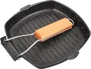 Kisangel Multi-Functional Cooking Pan Portable Baking Pan Steel Frying Non-Stick Surface Easy to Clean