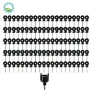 New 100Pcs Screw In Electric Fence Insulators+1pcs Insulator Socket Tool Adaptor