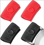 2 Pairs of Silicone Assist Hot Handle Holders - High - Temperature Resistant Potholders