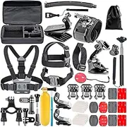 [Navitech] 50-in-1 Action Camera Accessories Combo Kit with EVA Case - Compatible with GoPro HERO12 Black Waterproof Action Camera