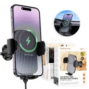 Borofone BH221 15W Fast Charging Charger Air Vent Wireless Car Mount Mobile Phone Holder (Black)