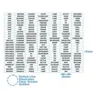 189pcs Black Power Plug Switches Sticker Labels Home Appliance Socket Decal