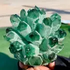 374G New Find green PhantomQuartz Crystal Cluster MineralSpecimen 708