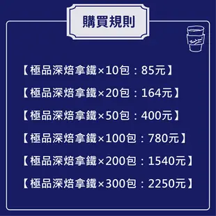 深焙拿鐵7.5元起【西雅圖咖啡系列 -極品深焙拿鐵三合一23g/二合一(無加糖)21g】COSTCO好市多熱銷NO.1．大箱拆賣購買包數不限〔DS隨手包〕