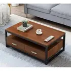 Ravel Designer Coffee Table w/2 Drawers Furniture Tables Storage White or Brown