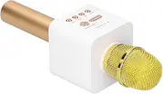 XUMIUZIY Karaoke Microphone, HiFi Sterieo Sound, Multiple Usage Acenarios, KTV Effect Enjoy, for Mobile Phone National K Song APP for Sing Listen Record (Champagne Gold)