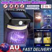 2/4/8 PACK Solar Mosquito Zapper Killer Wall Lamp Bug Zapper Fly Insect Repeller