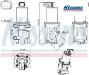 EGR GAS RECIRCULATION VALVE NIS98306 NISSENS I