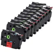 Compatible Brother P-Touch TZe-451 24mm Black/Red Standard Laminated Tape 10PCS