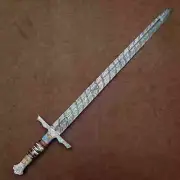 Hand Forged Damascus Steel Viking Sword Battle Ready Sword With Sheath