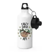 Crazy Sloth Boy Stars Sports Water Bottle Funny Joke Animal Lazy