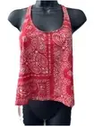 Forever 21 Women’s Bandana Paisley Sides Fringed Halter Top Size L