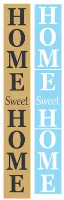 48" 3 pc. Vertical STENCIL Home Sweet Country Porch Cabin Family Art Sign Joanie
