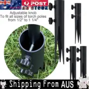 4*Metal Sun Beach Patio Umbrella Holder Parasol Ground Fixed Spike Fishing❀Stand