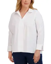 Foxcroft Plus Agnes Stretch Shirt