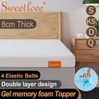 Memory Foam Mattress Topper Bamboo Cover Underlay Mat Queen Single Double Gel
