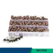 384pcs Bulk Drum Sanding Kit For Nail Drill Bits Dremel Accessories Rotary Tools