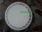 18'' white Marble Table Top center Coffee side malachite Inlay decor antique q19