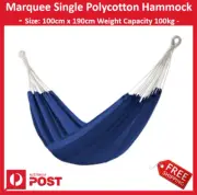 New Marquee 100cm x 190cm Single Polycotton Blended Fabric Hammock + Free Ship