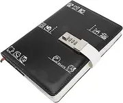 HOUDERCO Lockable Password Notebook Secure Diary Journal with Pen for Personal Use and Keeping Private Records and Daily Inspirations