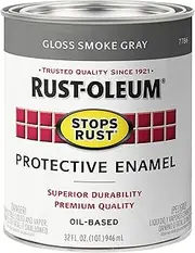 Rust-Oleum Stops Rust Protective Enamel 946ml Gloss Smoke Grey - #1 Rust-Preventative Paint for Indoor/Outdoor Use, Durable & Corrosion-Resistant, Perfect for Metal Surfaces, Long-Lasting Protection