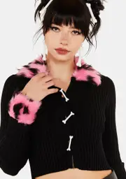 [Dolls Kill X Hanna Barbera] Primal Instincts Cropped Cardigan