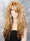Human hair blend Super model Long HEAT OK Wavy Full Body Wig Blonde mix HSP 2216