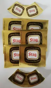 Vintge Stag Beer Quart Bottle Labels 6 Bottle 2 Neck Lables Lot of 8 NOS PB151
