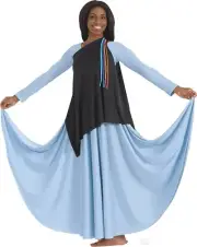 Eurotard 13844 Asymmetrical Tunic Multicolor BLACK PLUS (VALUED AT 29.90)