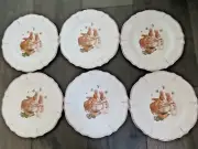 Pottery Barn Beatrix Potter Peter Rabbit Kids Easter Dinner Plates SET OF 6-NEW
