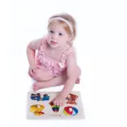 Large Knob Toys Wooden Puzzle, 5 Piece