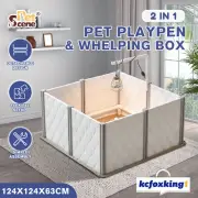 Pet Dog Whelping Box Playpen Enclosure Kennel Supplies Cat Cage Puppy Pen Panel